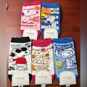 Snoopy Themed Ankle Socks Set